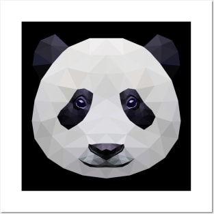 Pixelated Panda Face Nerd Animal Lover Gift Posters and Art